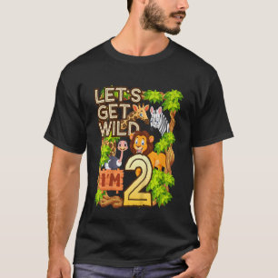 Kinder laten we Wild worden Ik ben 2 Safari Dieren T-shirt