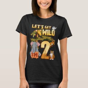 Kinder laten we Wild worden Ik ben 2 Safari Dieren T-shirt