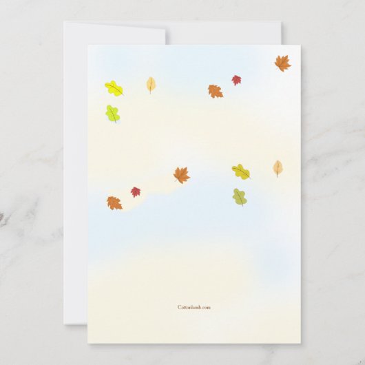 Kinder Leaf Play verjaardagsfeestje Kaart (Achterkant)