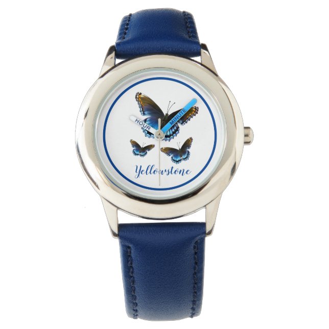 Kinder leder, horlogebandijlstaafjes horloge (Voorkant)