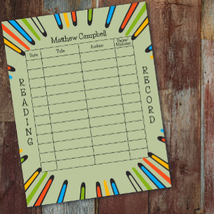 Kinder leeslogboek Homeschool leesboeken