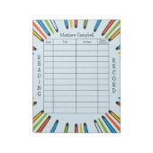 Kinder leeslogboek Homeschool leesboeken Notitieblok (Linkerzijde)