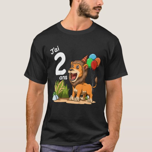 Kinder Leeuw 2e Verjaardag T-shirt (Voorkant)