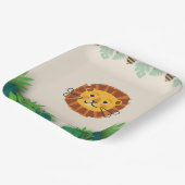 kinder leeuw oerwoud thema feest papieren bordje (Gebogen)