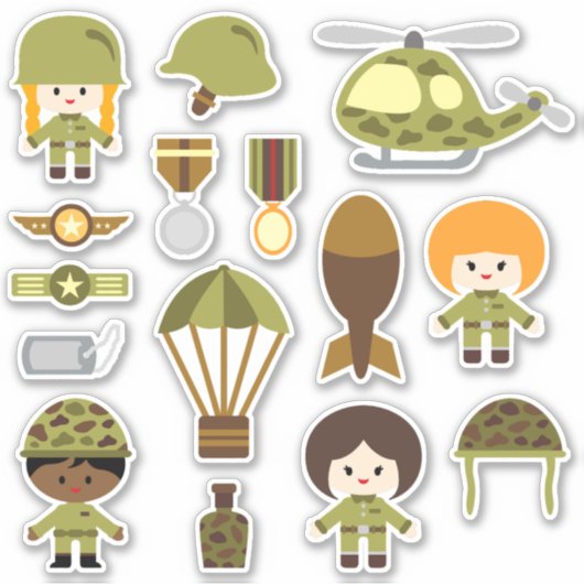 Kinder legerSticker Sticker (Voorkant)