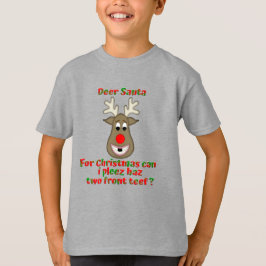 Kinder lelijke kerst ontbrekende tanden rendieren t-shirt