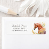 Kinder Lente Waterverf Paard Retouradres Etiket (Insitu)