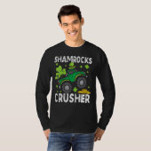 Kinder Leprechaun Monster Truck Shamrock St Patric T-shirt (Voorkant volledig)