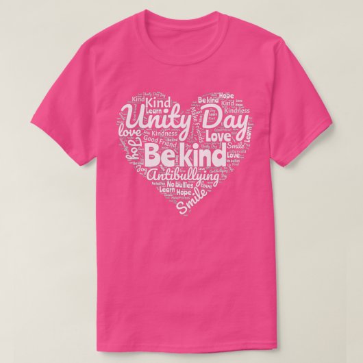Kinder leraar Kindness Unity Day Oranje hart Wees T-shirt (Design voorkant)