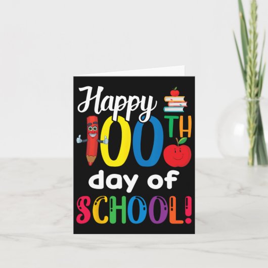 Kinder lerarengift 100ste schooldag kaart (Voorkant)