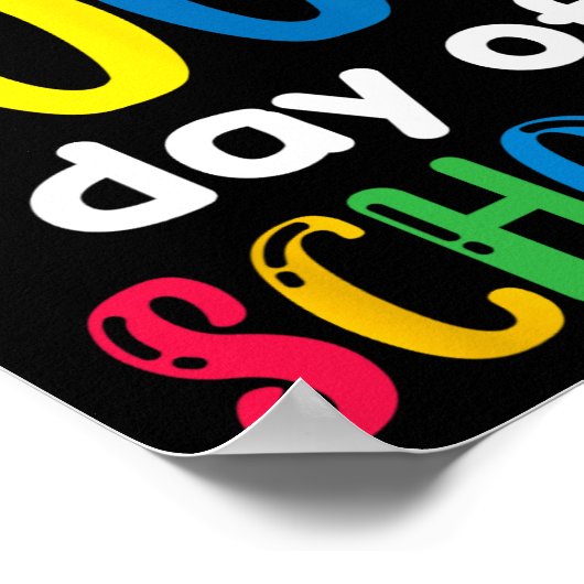 Kinder lerarengift 100ste schooldag poster (Hoek)