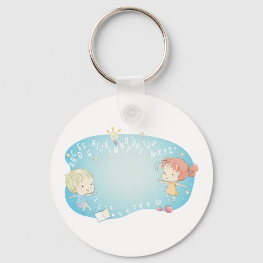 Kinder leren sleutelhanger (Achterkant)