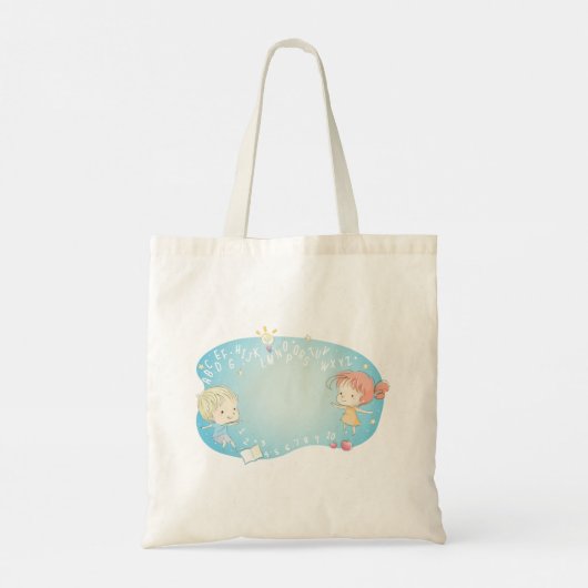 Kinder leren tote bag (Achterkant)
