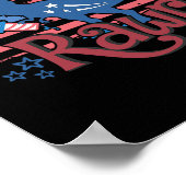 Kinder Let Freedom Rawr T-rex dinosaurus VS Vlag 4 Poster (Hoek)