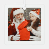 Kinder letter V Monogram kerstboom Metalen Ornament (Achterkant)