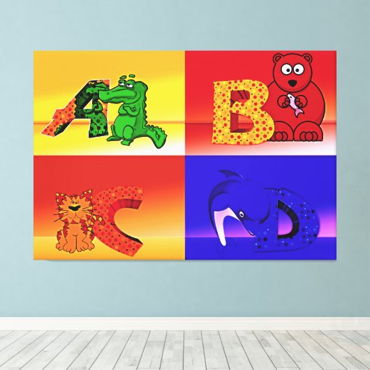 kinder letters omwikkeld canvas (Insitu (Houten vloer))