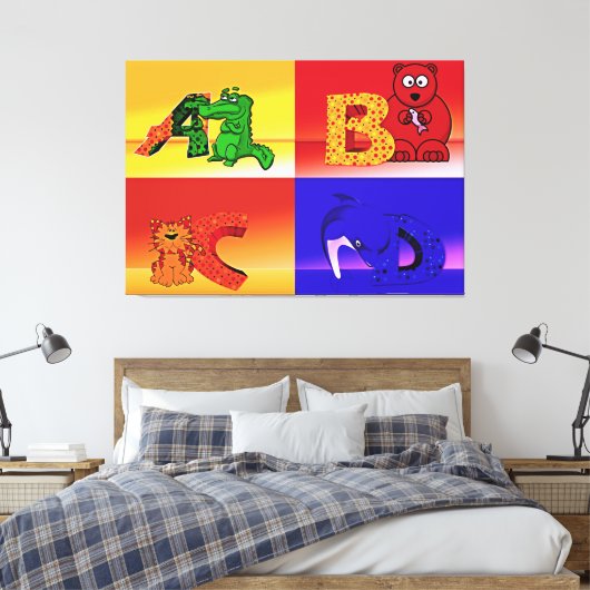 kinder letters omwikkeld canvas (Insitu (Slaapkamer))