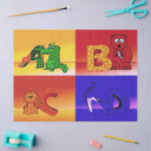 kinder letters, tissuepapier (Craft)