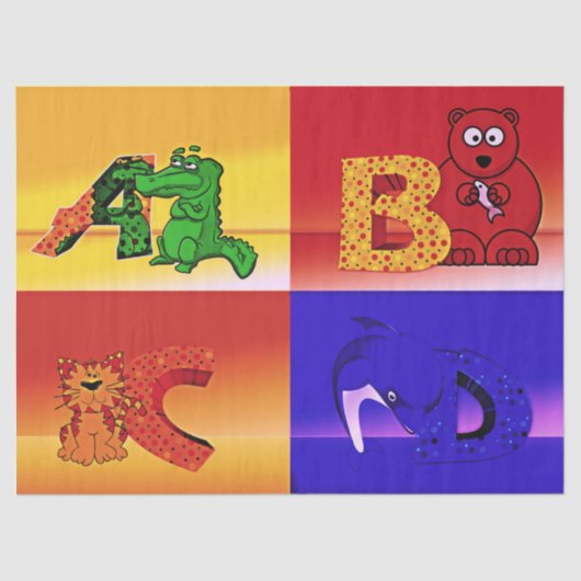 kinder letters, tissuepapier (Voorkant)