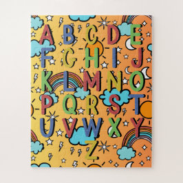 Kinder leuk spel kleurrijk alfabet legpuzzel