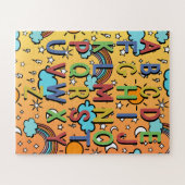 Kinder leuk spel kleurrijk alfabet legpuzzel (Horizontaal)
