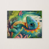 Kinder Leuk Spel Kleurrijke Schattigee Dinosaurus Legpuzzel (Horizontaal)