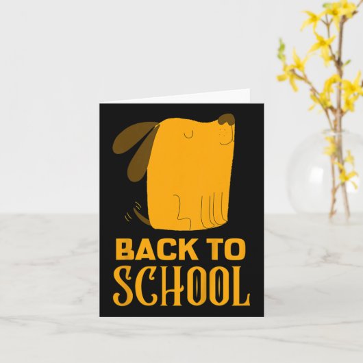 Kinder leuk terug naar school outfits voor jongens kaart (Gele Bloem)