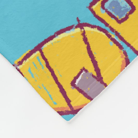 Kinder Leuke Bouwplaats & Voertuigen Fleece Deken (Hoek)