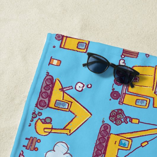 Kinder Leuke Bouwplaats & Voertuigen Strandlaken (In situ)