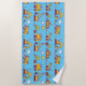 Kinder Leuke Bouwplaats & Voertuigen Strandlaken (Voorkant)