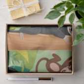 Kinder Leuke Dieren Oerwoud Tijgeraap Decoupage Tissuepapier (Geschenk)