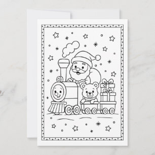 Kinder Leuke Kerstman Kleuren Flat Note Kaart