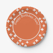 Kinder Leuke Plus Teken Wiskunde Cross Sinaasappel Papieren Bordje (Voorkant)