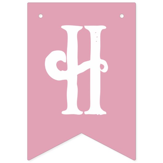 Kinder Leuke Roze Vlinder Verjaardag Vlaggetjes (Tweede vlag)