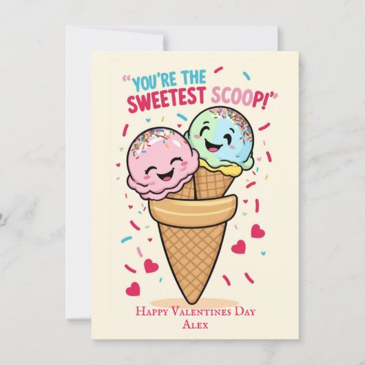 Kinder leuke Valentijnsdag Feestdagenkaart (Voorkant)