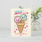 Kinder leuke Valentijnsdag Feestdagenkaart (Staand voorkant)