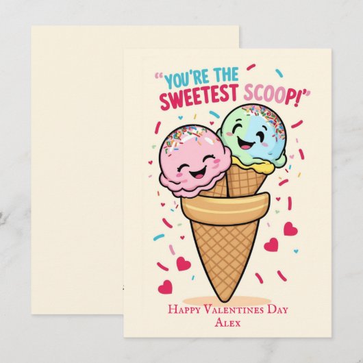 Kinder leuke Valentijnsdag Feestdagenkaart (Voorkant / Achterkant)