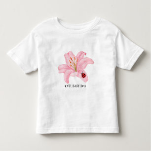 Kinder Leuke waterverf lieveheersbeestje op Roze l Kinder Shirts
