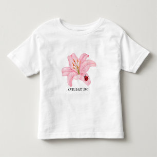 Kinder Leuke waterverf lieveheersbeestje op Roze l Shirts