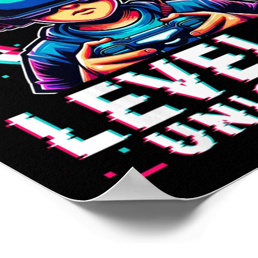 Kinder Level 10 ontgrendeld 10 jaar oude verjaarda Poster (Hoek)