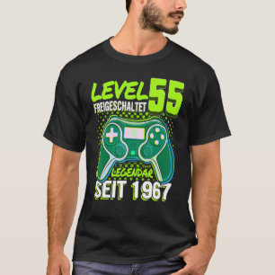 Kinder Level 55 Jahre Geburtstags Junge Gamer 1967 T-shirt
