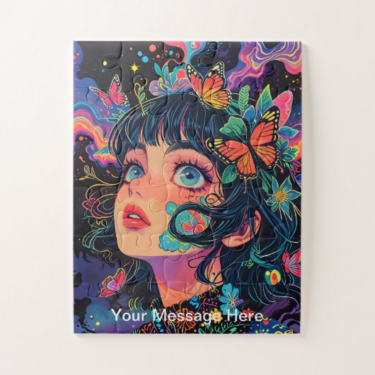 Kinder Levendige Fusie van Fantasy en Anime Art Ji Legpuzzel (Verticaal)