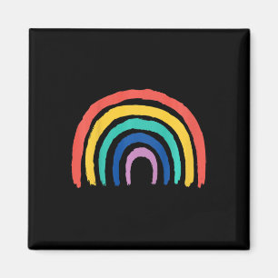 Kinder lieve kinderen Rainbow Design Painted Girl  Magneet