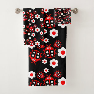 Kinder lieveheersbeestje bad handdoek