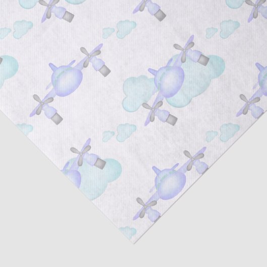 Kinder Lila Vliegtuig Vliegende Luchtvaart Verjaar Tissuepapier (Detail)