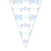 Kinder Lila Vliegtuig Vliegende Luchtvaart Verjaar Vlaggetjes (Derde vlag)