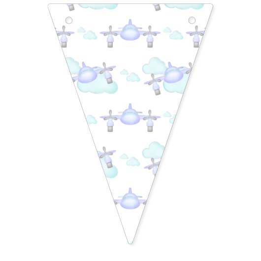 Kinder Lila Vliegtuig Vliegende Luchtvaart Verjaar Vlaggetjes (Tweede vlag)