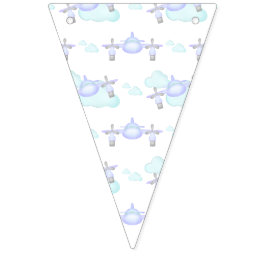 Kinder Lila Vliegtuig Vliegende Luchtvaart Verjaar Vlaggetjes