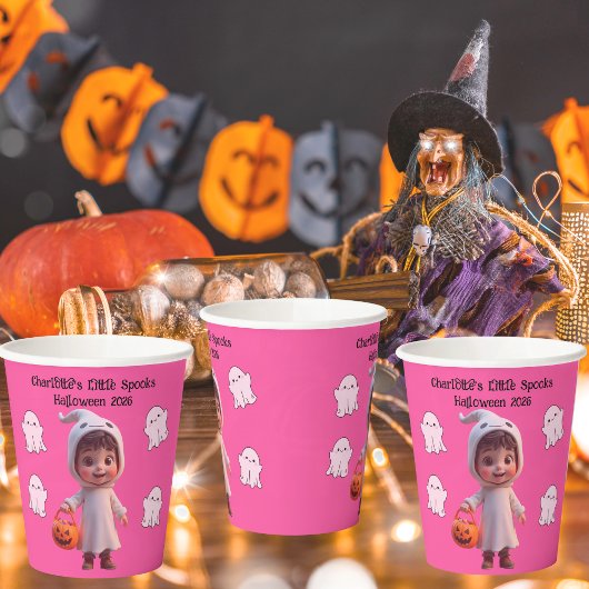 Kinder Little Spooks Halloween Party Paper Cups Papieren Bekers