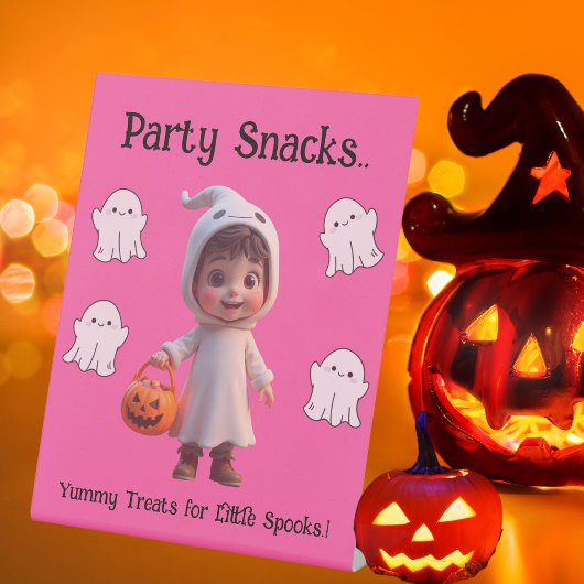 Kinder Little Spooks Halloween Party Snacks Reclamebord Met Voetstuk